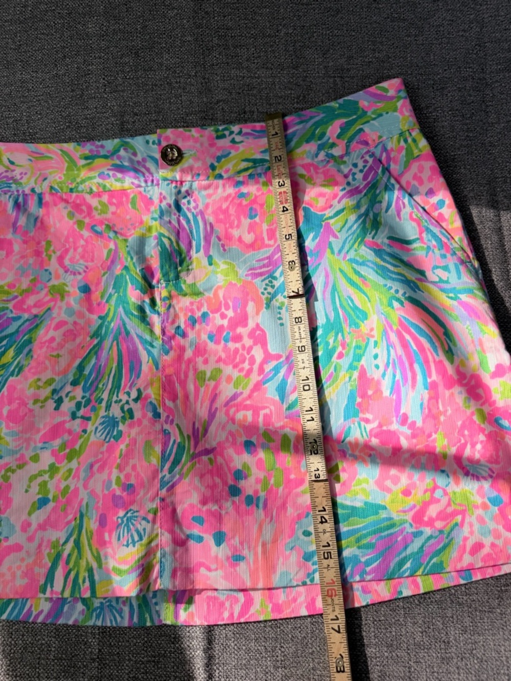 Lilly Pulitzer Multicolor Floral Pink Blue Green Button Detail - Picture 4 of 12